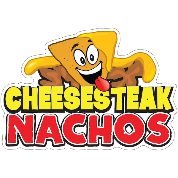 Signmission Cheesesteak NachosConcession Stand Food Truck Sticker, 24" x 10", D-DC-24 Cheesesteak Nachos19 D-DC-24 Cheesesteak Nachos19 - main